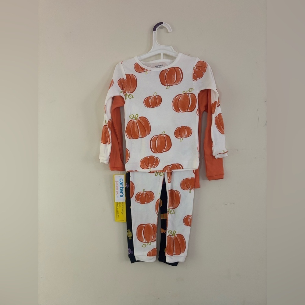 Carter's Just One You Girls' 4pc
Cotton Long Sleeve Ghost Halloween Pajama Set - Picture 2 of 4